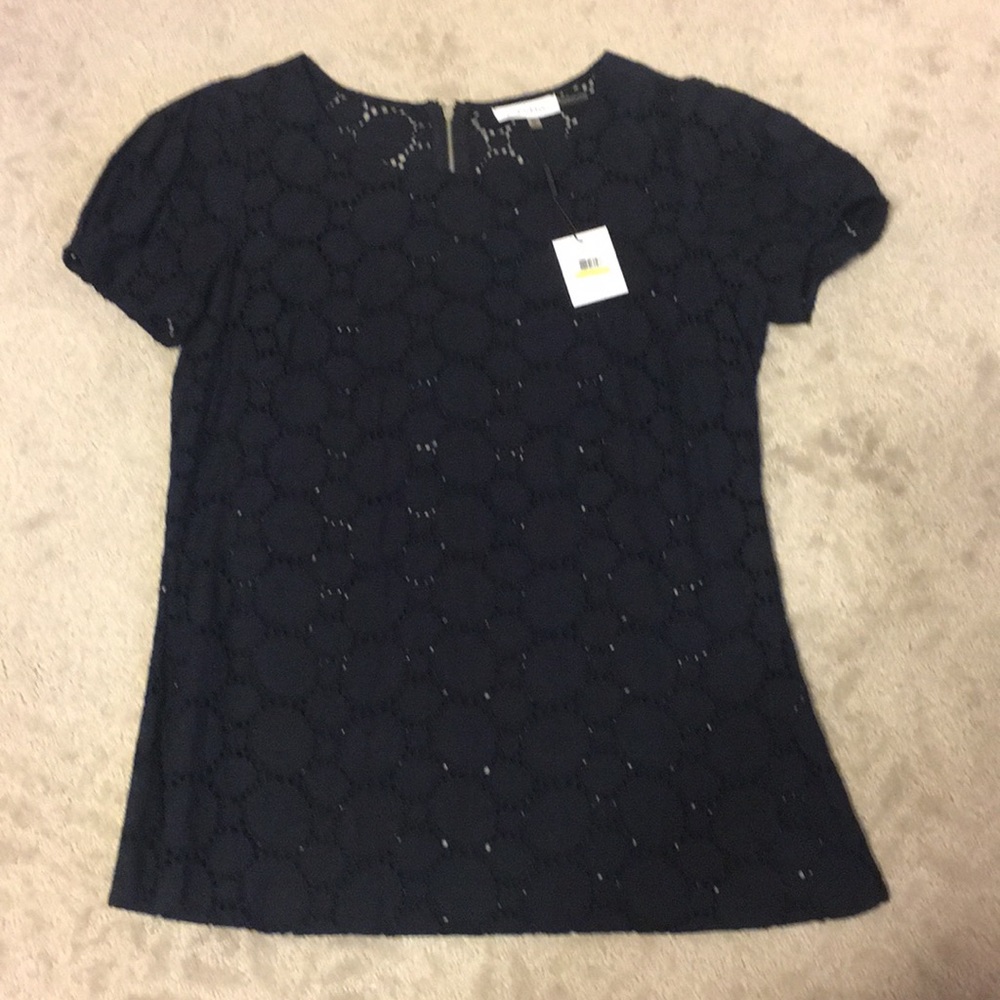 Calvin Klein Eyelit Short Sleeve Top